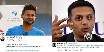 Celebrities react to Dinesh Karthik's smashing innings