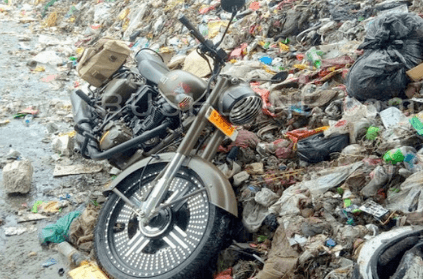 man dumps brand new bike in garbage