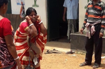 Woman forced to walk with garland of shoes for protesting against political party