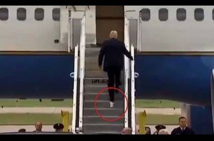 Donald Trump Boarding Plane With Toilet Paper Stuck To Shoe Goes Viral