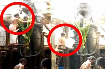 priest dead after falling from elevated platform near anjaneyar statue