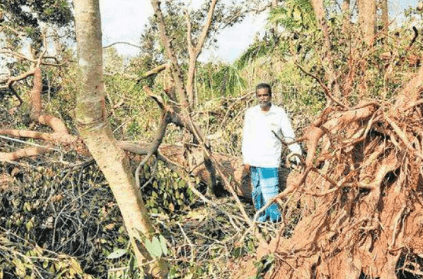 Cyclone Gaja destroys 3000 trees planted by Maram Thangasamy