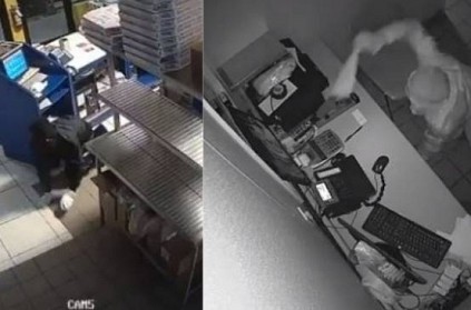 Man creeps on floor for over 8 minutes to steal empty safe - Watch