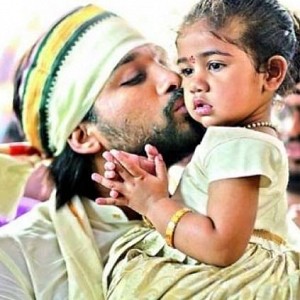 Allu Arjun has posted a video of him fondling his daughter, Allu Arha