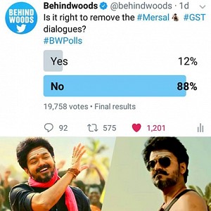 POLL RESULT: Is it right to remove the Mersal's controversial dialogues?