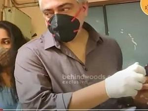 Did Ajith snatch the phone of a fan? What happened at the polling station? VIDEO