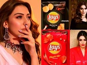 Hansika reacts to her viral pics of different flavours of Lays