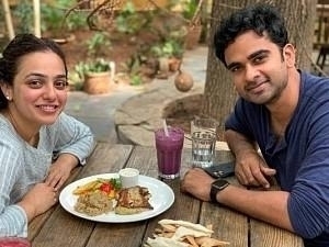 Nithya Menen and Ashok Selvan chilling from the sets of their next gives us cool vibes