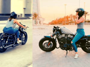 Viral: Popular heroine rides bike after 15 long years; new video turns heads!