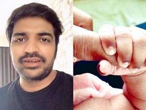 Sathish shares a pic with daughter for the first time