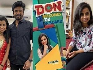 Sivaangi did this on first day of Sivakarthikeyan's DON shoot - Video Sivaangi did this on first day of Sivakarthikeyan's DON shoot - Video