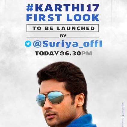 Suriya to launch first look of Karthi 17