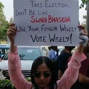 Swara Bhaskar's Masturbation scene in Veere Di Wedding reference used for Voting awareness at Mumbai