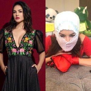 Sunny Leone's funny Emergency COVID masks version! Don't miss!